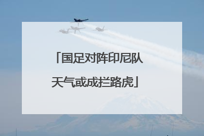 国足对阵印尼队 天气或成拦路虎