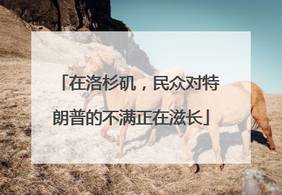 在洛杉矶，民众对特朗普的不满正在滋长