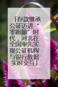 存款继承公证迈进“零跑腿”时代，河北在全国率先实现公证机构与银行数据实时交互