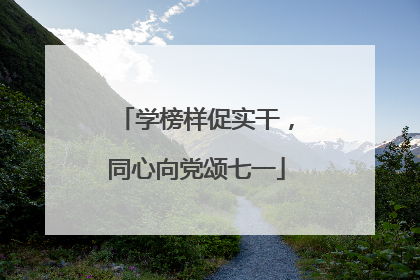 学榜样促实干，同心向党颂七一