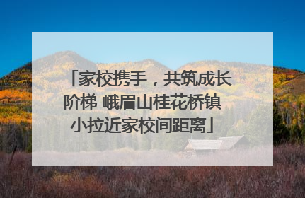 家校携手，共筑成长阶梯 峨眉山桂花桥镇小拉近家校间距离