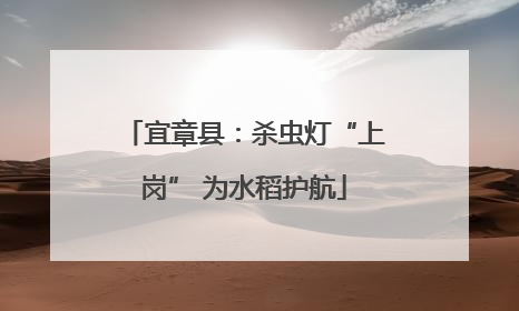 宜章县：杀虫灯“上岗” 为水稻护航