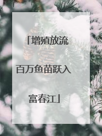 增殖放流 百万鱼苗跃入富春江