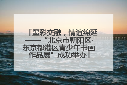 墨彩交融，情谊绵延——“北京市朝阳区·东京都港区青少年书画作品展”成功举办