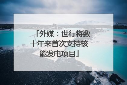 外媒：世行将数十年来首次支持核能发电项目