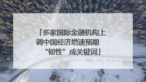 多家国际金融机构上调中国经济增速预期 “韧性”成关键词