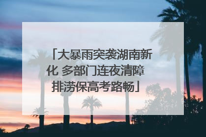 大暴雨突袭湖南新化 多部门连夜清障排涝保高考路畅
