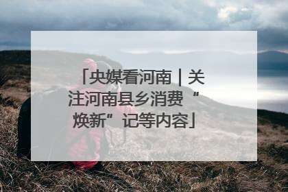 央媒看河南｜关注河南县乡消费“焕新”记等内容