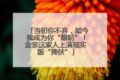当初你不弃,如今我成为你“眼睛”!金寨这家人上演现实版“搀扶”