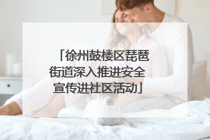 徐州鼓楼区琵琶街道深入推进安全宣传进社区活动