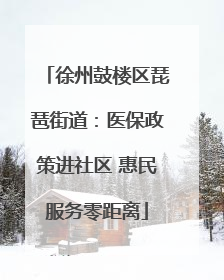 徐州鼓楼区琵琶街道：医保政策进社区 惠民服务零距离