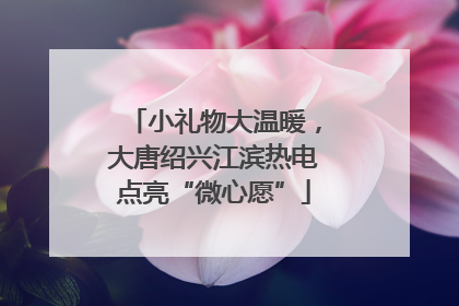 小礼物大温暖，大唐绍兴江滨热电点亮“微心愿”