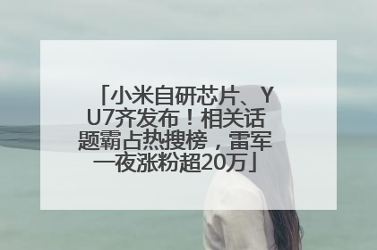 小米自研芯片、YU7齐发布！相关话题霸占热搜榜，雷军一夜涨粉超20万