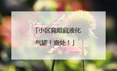 小区竟暗藏液化气罐！查处！
