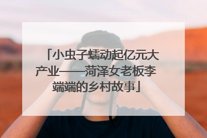 小虫子蠕动起亿元大产业——菏泽女老板李端端的乡村故事