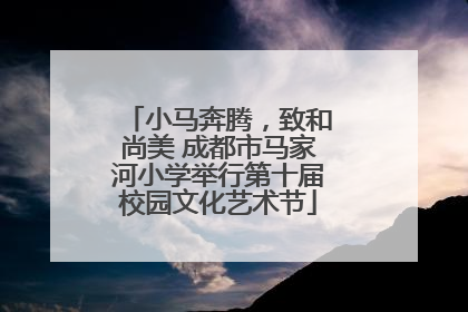 小马奔腾，致和尚美 成都市马家河小学举行第十届校园文化艺术节