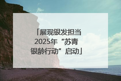 展现银发担当 2025年“苏青银龄行动”启动