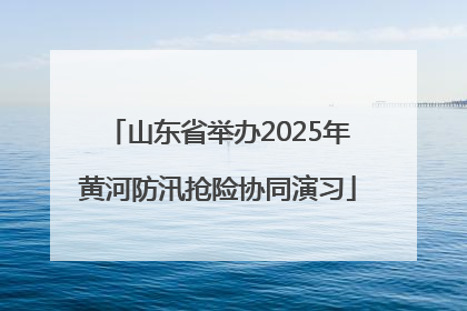 山东省举办2025年黄河防汛抢险协同演习