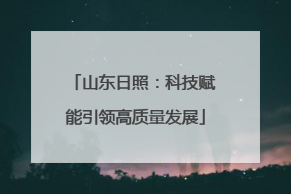 山东日照：科技赋能引领高质量发展