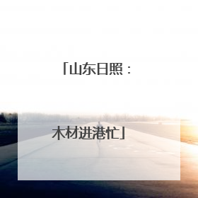 山东日照：木材进港忙