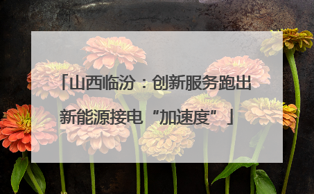 山西临汾：创新服务跑出新能源接电“加速度”