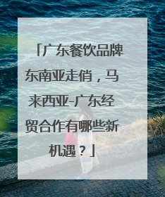 广东餐饮品牌东南亚走俏，马来西亚-广东经贸合作有哪些新机遇？