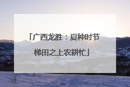 广西龙胜：夏种时节 梯田之上农耕忙