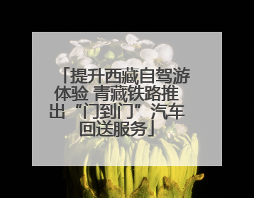 提升西藏自驾游体验 青藏铁路推出“门到门”汽车回送服务