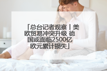 总台记者观察丨美欧贸易冲突升级 德国或面临2500亿欧元累计损失