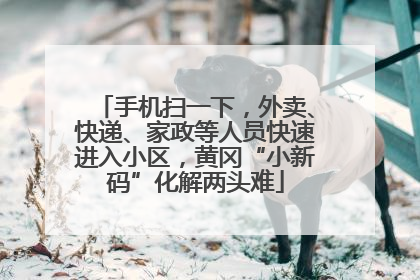 手机扫一下，外卖、快递、家政等人员快速进入小区，黄冈“小新码”化解两头难
