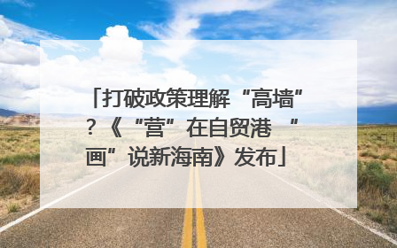 打破政策理解“高墙”？《“营”在自贸港 “画”说新海南》发布