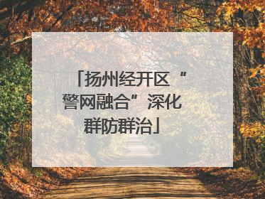 扬州经开区“警网融合”深化群防群治