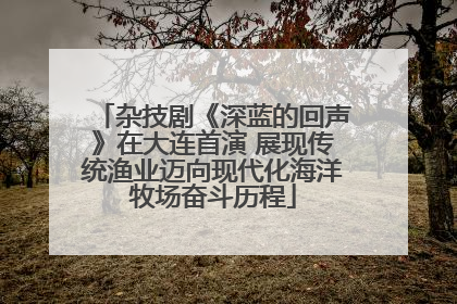 杂技剧《深蓝的回声》在大连首演 展现传统渔业迈向现代化海洋牧场奋斗历程