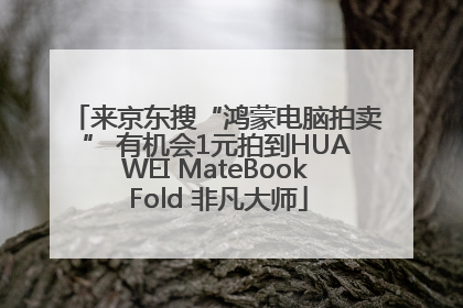 来京东搜“鸿蒙电脑拍卖” 有机会1元拍到HUAWEI MateBook Fold 非凡大师