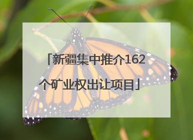 新疆集中推介162个矿业权出让项目