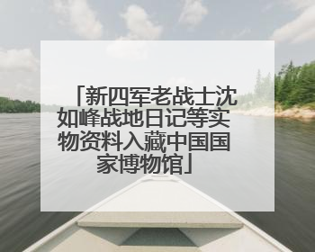 新四军老战士沈如峰战地日记等实物资料入藏中国国家博物馆