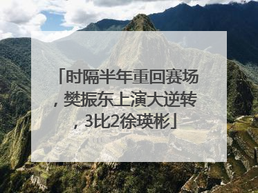 时隔半年重回赛场，樊振东上演大逆转，3比2徐瑛彬