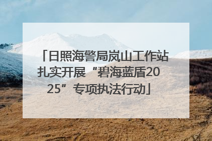 日照海警局岚山工作站扎实开展“碧海蓝盾2025”专项执法行动