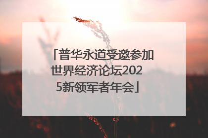 普华永道受邀参加世界经济论坛2025新领军者年会