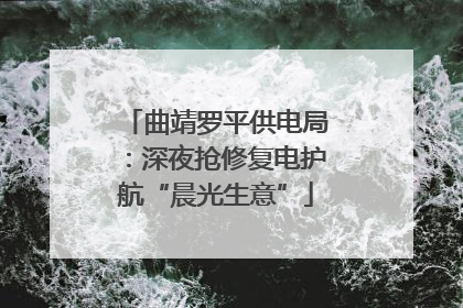 曲靖罗平供电局：深夜抢修复电护航“晨光生意”