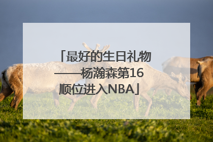 最好的生日礼物——杨瀚森第16顺位进入NBA