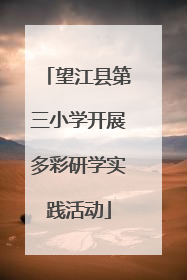 望江县第三小学开展多彩研学实践活动