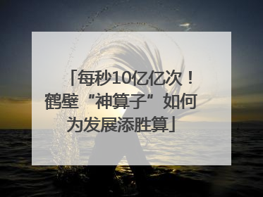 每秒10亿亿次！鹤壁“神算子”如何为发展添胜算
