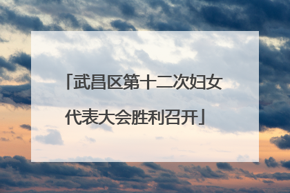 武昌区第十二次妇女代表大会胜利召开