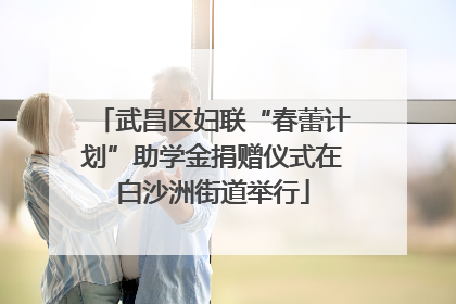 武昌区妇联“春蕾计划”助学金捐赠仪式在白沙洲街道举行