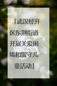 武汉经开区东荆街道开展关爱困境和留守儿童活动