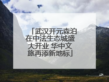 武汉开元森泊在中法生态城盛大开业 华中文旅再添新地标
