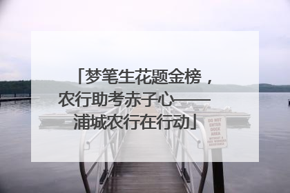 梦笔生花题金榜，农行助考赤子心——浦城农行在行动