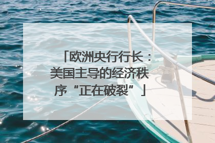 欧洲央行行长：美国主导的经济秩序“正在破裂”