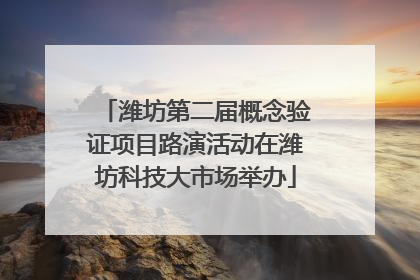 潍坊第二届概念验证项目路演活动在潍坊科技大市场举办